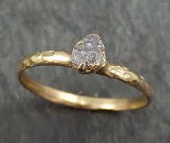 Raw Diamond Engagement Ring Rough Uncut Diamond Solitaire Etsy Raw Diamond Engagement Raw Diamond Engagement Rings Cool Wedding Rings