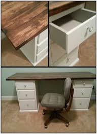 Diy Desk From Nightstands Diy Office Desk Diy Office Diy Desk