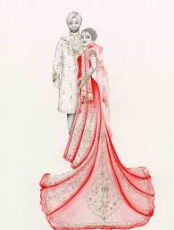 Custom Wedding Portrait Ooak Custom Artwork By Abitofwhimsyart Fashion Illustration Sketches Dresses Wedding Gift Art Fashion Sketches Dresses