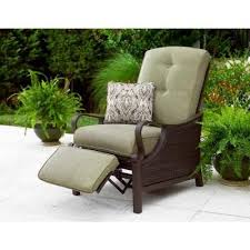 Hanover Ventura Reclining Wicker Outdoor Lounge Chair With Vintage Meadow Cushion Venturarec The Home Depot Lounge Chair Outdoor Outdoor Recliner Outdoor Chairs