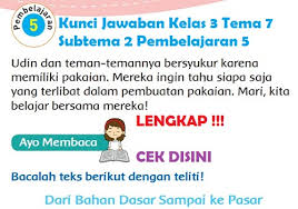 Kunci Jawaban Kelas 3 Tema 7 Subtema 2 Pembelajaran 6 Kunci Jawaban Tematik Lengkap Terbaru Simplenews