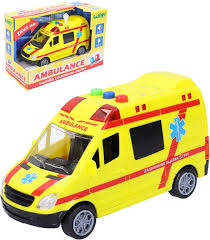 Multifunkční pojízdná sanitka pro malého doktora. Auto Sanitka 14 5cm Zluta Ambulance Na Baterie Svetlo Zvuk Plast 249 Kc Zopito Cz