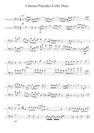 Print and download cinema paradiso for piano solo (main theme & love theme) sheet music. Cinema Paradiso Cello Duet Sheet Music For Cello String Duet Musescore Com