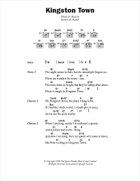 Kingston Town (Guitar Chords/Lyrics) - Print Sheet Music Now