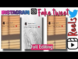 The only online fake tweet generator that: How To Create Fake Tweet Reels Part 2 Instagram Fake Tweet Reels Youtube