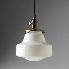 9 White Glass Art Deco Shade Schoolhouse Pendant Light Etsy Schoolhouse Pendant Lights Pendant Light Pendant Light Fixtures