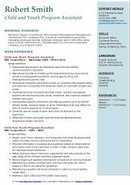 Child And Youth Program Assistant Resume Samples Qwikresume