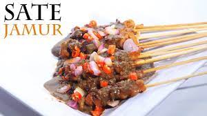 Cara Membuat Sate Jamur Tiram Youtube Satay Food Sate