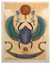 Egyptian Art Print Winged Scarab Sun God Ra Etsy Ancient Egypt Art Ancient Egyptian Art Egyptian Art