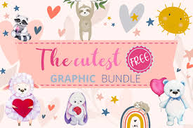 The Cutest Free Graphic Bundle Bundle Creative Fabrica