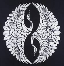 Japanese Indigo Two Cranes Batik Panel Item 846621 Detailed Views Japanese Tattoo Japanese Tattoo Designs Marquesan Tattoos