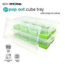 So Mine Pop Out Ice Cube Tray With Lids Makes 16 Two Inch Jumbo Ice Cubes