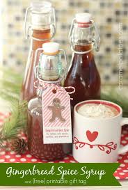 Gingerbread Spice Syrup And Printable Tag Gingerbread Syrup Homemade Syrup Coffee Syrup