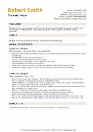 Get inspired with +60 of our top resume examples for 2021. Domestic Helper Resume Samples Qwikresume