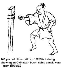 There Are No Karate Men Who Do Not Use The Makiwara Nagamine Shoshin Shinshii This Is The Firs Makiwara Martial Arts Training Equipment Makiwara Training