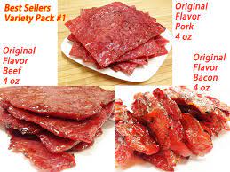 Variety Pack 1 Best Seller Jerky Original Flavor Pork 4 Oz Orig B Fragrant Jerky Usa Singapore Style Fire Grilled Jerky