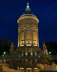Das Ist Mein Zuhause Wasserturm Mannheim Blaue Stunde By Robert Gaadt Wasserturm Mannheim Turm