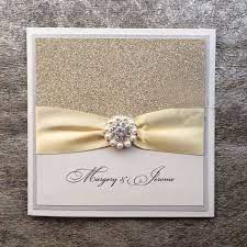 Handmade Gold Invitations Google Search Wedding Day Cards Wedding Cards Handmade Silver Glitter Wedding Invitations