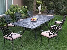 Amazon Com Cbm Patio Kawaii Collection Cast Aluminum Outdoor Patio Furnitu In 2020 Aluminum Patio Furniture Outdoor Dining Table Setting Cast Aluminum Patio Furniture
