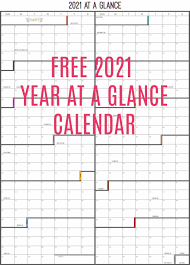 Browse our collection of free printable calendars and calendar templates. Year At A Glance Free Printable Calendar All Things Thrifty
