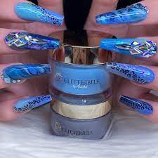 Annabel Maginnis On Instagram Loved Creating These Using All Glitterbels Acrylic Powders Glass Nails Acrylic Nail Powder Acrylic Nail Liquid