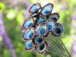 Alternative Bouquet Wedding Bouquet Bridal Bouquet Aqua Turquoise And Brown Handmade Ceramic Flowers Ceramic Flowers Garden Pottery Clay Flowers