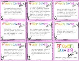 Problem Solving Abc S Cards Math Problem Solving Math Word Problems Free Math Task Cards