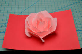 How to make a pop up birthday card? Rose Flower Pop Up Card Tutorial Creative Pop Up Cards Pop Up Card Templates Birthday Card Pop Up Pop Up Flower Cards