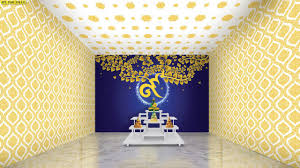 จำหน ายวอลเปเปอร ตกแต งห อง ลายไทยเลข 9 ทอง ลายใบโพธ พ นส น ำเง น ลายกนกไขว ช อหางโต ลายดอกดาว วอลเปเปอร ทอง