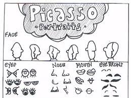 Use the guide to construct a portrait. Picasso Build A Face Drawing Activity Teaching Resources