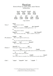 Realize By Colbie Caillat Guitar Chords Lyrics Guitar Instructor