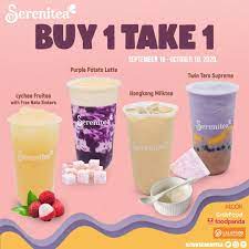 Serenitea 8211 Buy 1 Take 1 Drinks Promo Beverage Poster Dessert Drinks Milk Tea