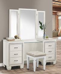 Homelegance 1916w 14 15 3 Pc Allura White Finish Wood Bedroom Make Up Vanity Set White Wood Vanity Wood Bedroom Wood Bedroom Furniture