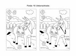 Kigaportal / kostenlose malvorlagen, buchstaben zum ausmalen, von punkt zu punkt, fehlersuchbilder, unterschiede. Kostenlose Malvorlage Ratselbilder Fehlersuchbild Esel Zum Ausmalen