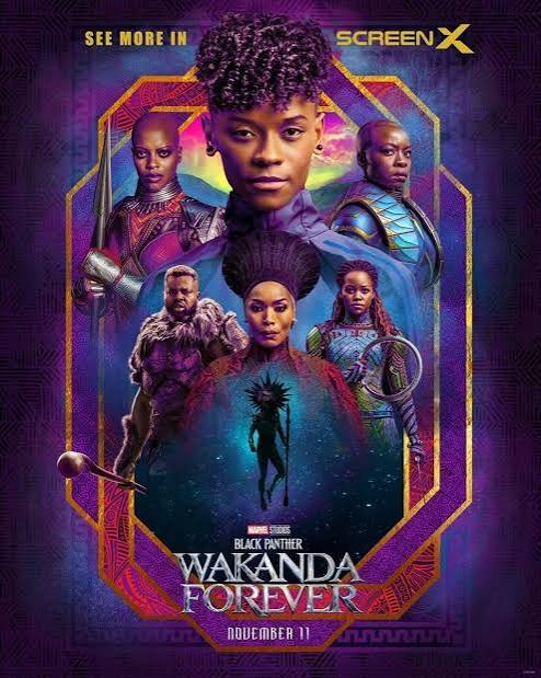 BLACK PANTHER WAKANDA FOREVER POSTER MARVEL LETITIA WRIGHT FREEMAN SHURI  OKOYE | eBay