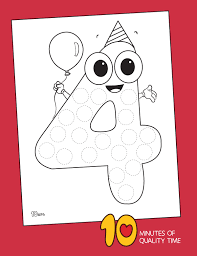 4 Years Old Birthday Do A Dot Do A Dot 4 Year Old Activities Shape Worksheets For Preschool