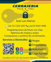 Cerrajería yolo & yael 24 hrs