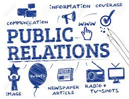 Public Relations Chart With Keywords And Icons