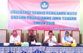 Supervisi pada pendidikan anak usia dini adalah suatu upaya pemberian bantuan dan pembinaan kepada guru dan kepala sekolah dalam meningkatkan mutu pembelajaran pada pendidikan anak usia dini. 40 Lembaga Paud Dan Dikmas Ikuti Orientasi Teknis Pemetaan Mutu Pemerintah Provinsi Jawa Tengah