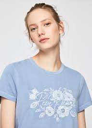 Aha Embroidered Detail T Shirt Pepejeans