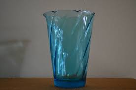 Vintage glass bud vase with turquoise bubble paperweight base, 10 inches tall. Your Place To Buy And Sell All Things Handmade Turquoise Glass Vintage Turquoise Glass Vase