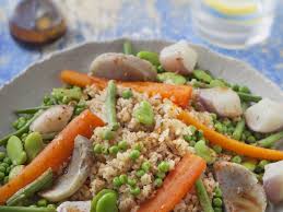 Couscous De Printemps Semoule Aux Petits Legumes Recette Recettes Couscous Couscous Recettes De Cuisine