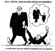 In paris the burgundians were hand in hand with the corporation of the butchers, who were the leaders of the parisian populace. Karikatur Von Cabu Zum Krafteverhaltnis Zwischen Kohl Und Mitterrand 21 Februar 1990 Cvce Website