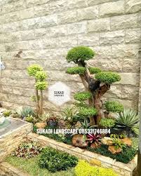 Memanfaatkan Sisa Lahan Sempit Di Jadikan Sebuah Taman Perbaduan Dengan Batu Alam Asli Yang Memiliki Kesan Alami Dan As Taman Indah Ide Halaman Belakang Taman