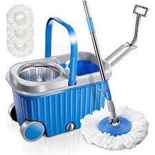 Microfiber Spin Mop And Bucket Set With 3 Pcs Microfiber Mop Heads And Wheels Floor Cleaning Tools With Stainless Microfiber Mops Spin Mop Microfiber Mop Heads