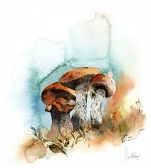Original watercolor painting of a portobello mushroom. Pin On My Works