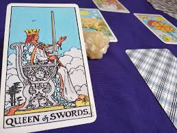 This double edged sword carries a golden crown while being encircled by a wreath. The Queen Of Swords Tarot Card Meaning Upright And Reversed