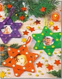 With Ice Cream Sticks You Could Leave Them Plain Without A Pic And They Would Still Look Great Another Idea Christmas Crafts Preschool Christmas Xmas Crafts