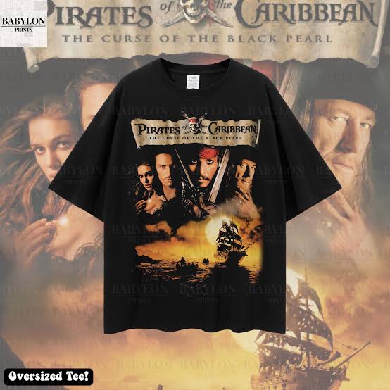 Oversized Pirates of the Caribbean Curse of the Black Pearl T Shirt, Jack  Sparrow Shirt, Disneyland Jack Sparrow Yo Ho Pirates Life for Me - Etsy