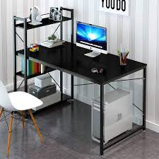 Shop for compact computer desk at best buy. Amazon Com Tower Computer Desk With 4 Tier Shelves 47 6 Multi Level Writing Study Table With Bookshelv Computer Desk Home Office Table Diy Storage Shelves
